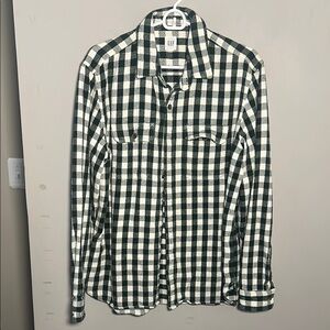 GAP dark green and White Casual Button Down thick Shirt jacket